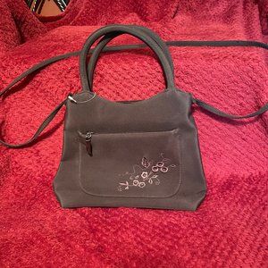 Adorable Black Satin-Like Purse